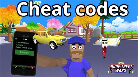 dude theft wars cheat code to run fast