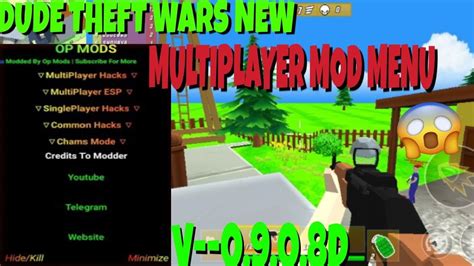 dude theft wars multiplayer mod menu