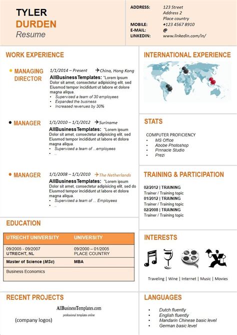 dynamic resume examples