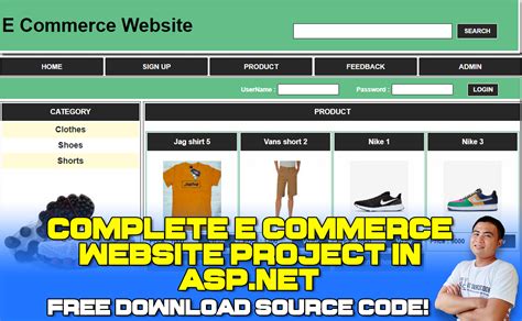 e commerce website project source code free download