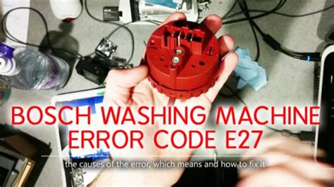 e27 bosch error code washer