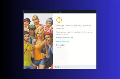 ea origin error code 20 403