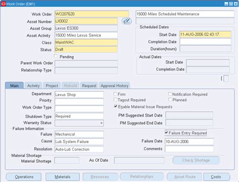 eam work order tables in oracle apps r12
