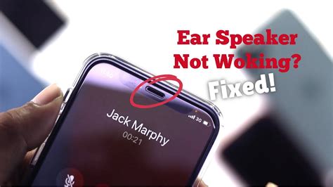 ear speaker not working on iphone