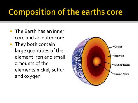 earth's core is mostly composed of what elements