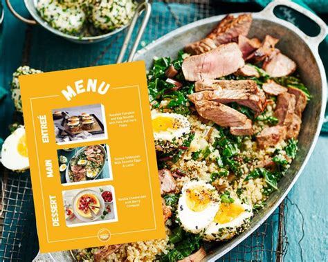 easy 3 course menu
