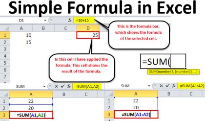 easy excel formulas with examples