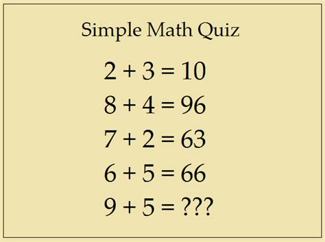 easy math questions with answers