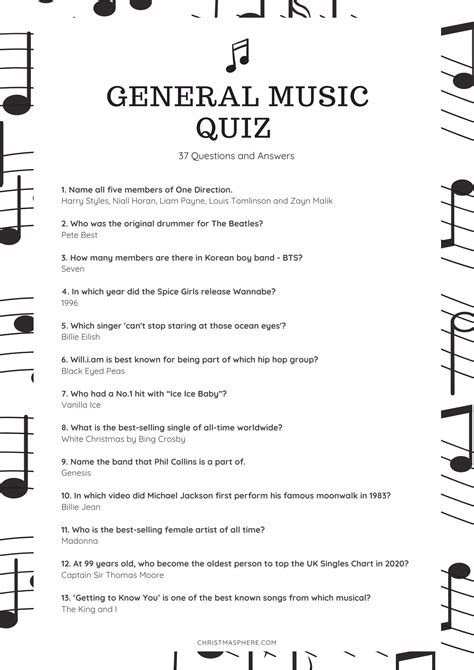 easy music quiz questions with answers pdf