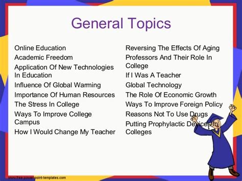 easy presentation topics for college students in english