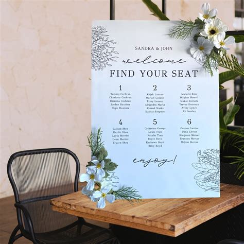 Easy Wedding Seating Chart