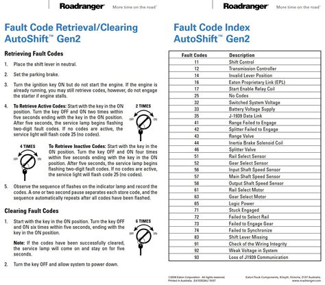 eaton autoshift fault code 25