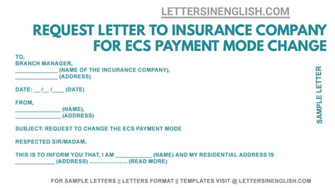 ecs change request letter format