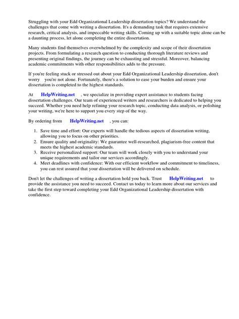 edd leadership dissertation topics