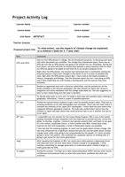 edexcel epq activity log example