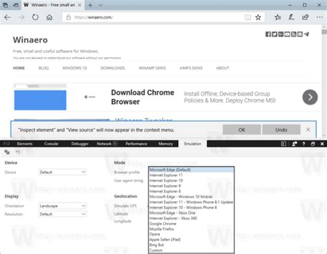 edge user agent list