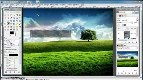 edit text box in gimp