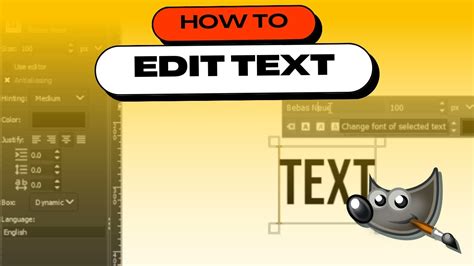 edit text in image gimp