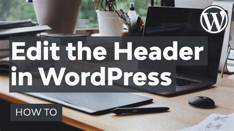 edit website header wordpress