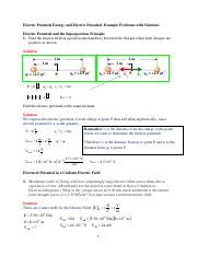 electric potential problems and solutions pdf