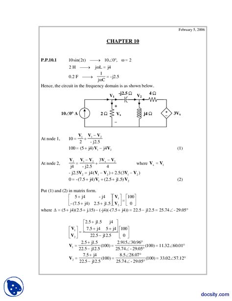 electrical circuit theory problems and solutions pdf