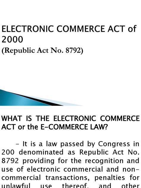 electronic commerce act example