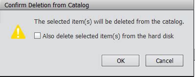 Elements Adobe Confirm Deletion From Catalog Dialog Default
