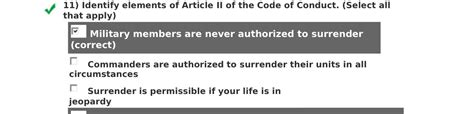 elements of article ii of the code of conduct