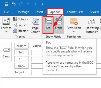 email blind carbon copy bcc
