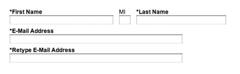 email entry form