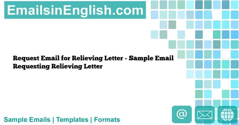 email format for requesting relieving letter