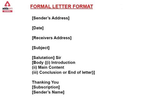 email format formal class 10
