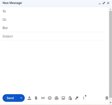email interface with cc field