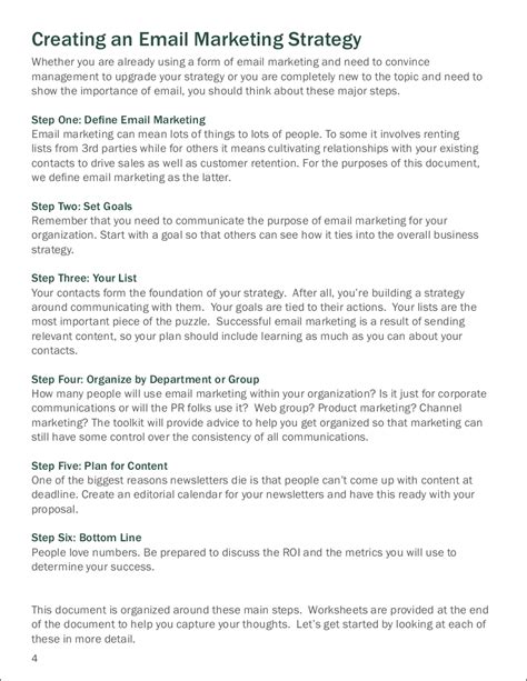 email marketing strategy examples pdf