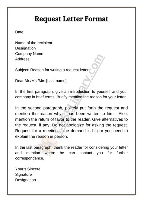 email request letter sample