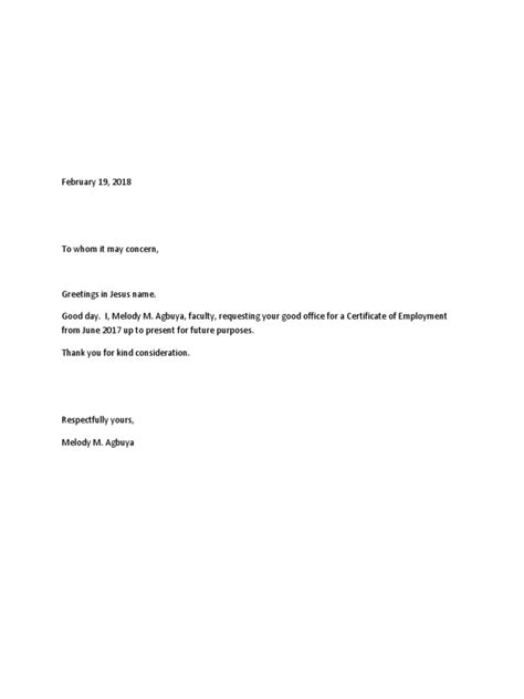 email sample for requesting coe