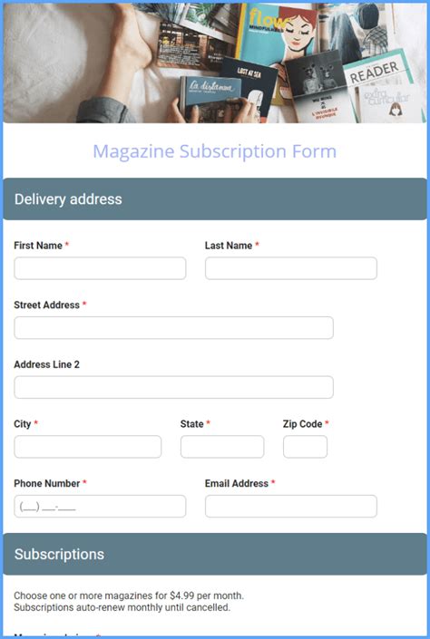 email subscription form examples