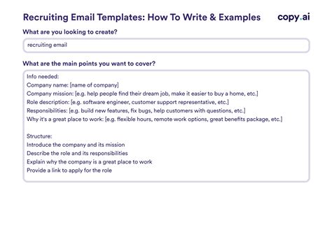 Email Template For Job