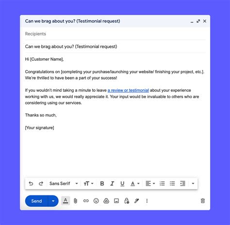 email template for sharing information