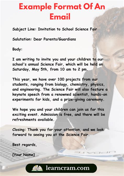 email writing examples for grade 7