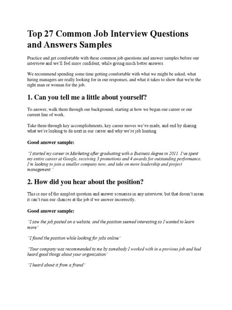 email writing interview questions and answers pdf