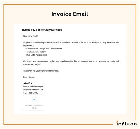 Emailing Invoice Template