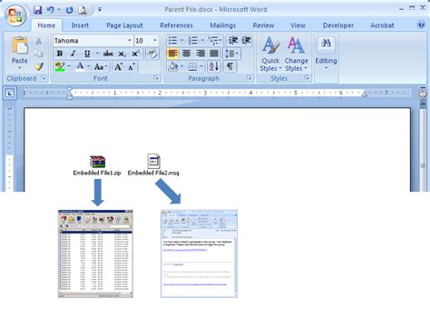 embedded document meaning