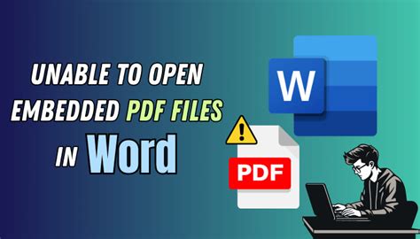 embedded pdf in word not opening