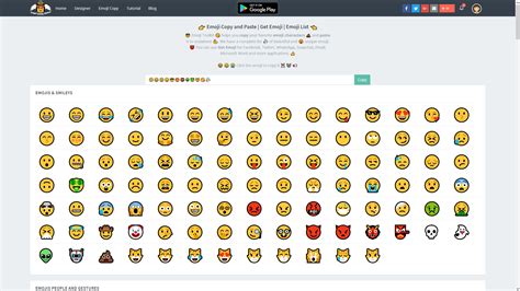 emoji copy paste list