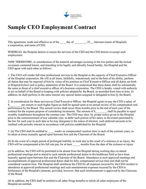 Employee contracts