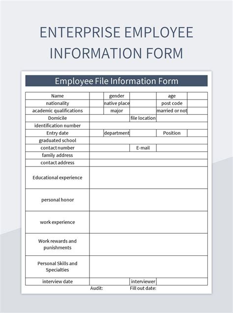 employee data sheet in excel format