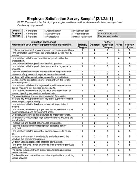 Employee Surveys or Questionnaires