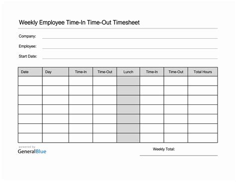 Employee Time Tracking Template