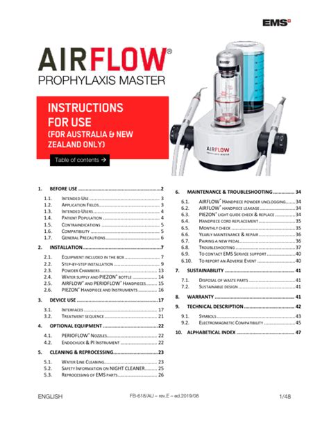 ems airflow prophylaxis master how to use